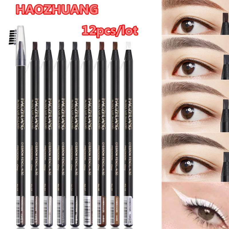 Beauty Makeup Drawing - 12PCS White Eyebrow Pencil Draw Line