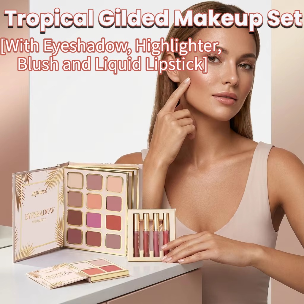 Beauty Book Makeup Kit - Tropical Gilded Makeup Set: All-in-One Eye