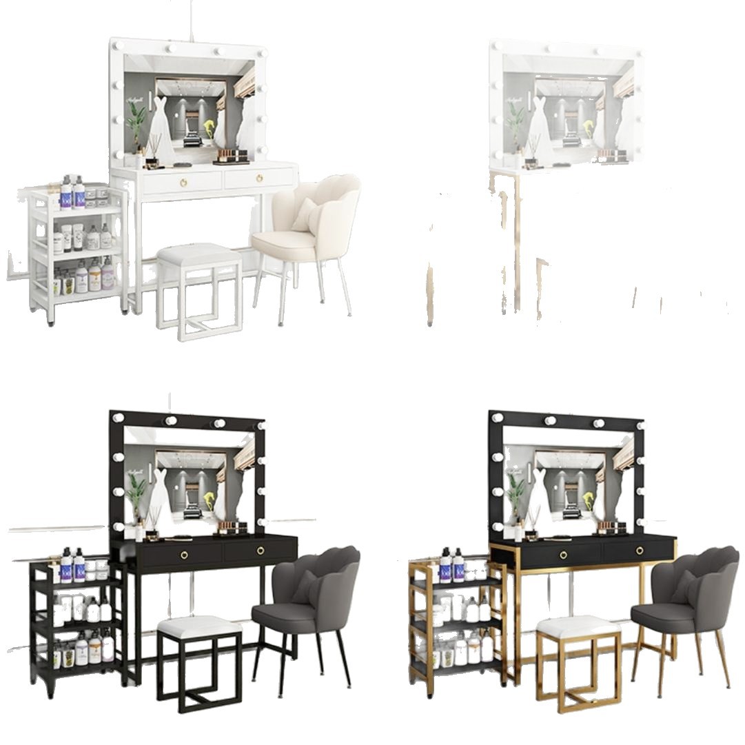 Beauty Makeup Studio - Studio dresser with lamp mirror integrated