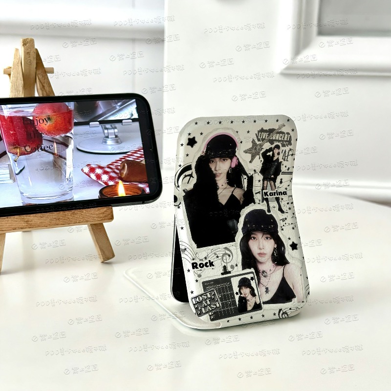 Beauty And Makeup - Aespas Mini Folding Makeup Mirror Vertical