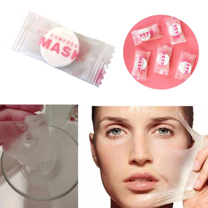 Sheet Face Mask Pack - 100pcs Disposable Compressed Facial Mask Portable