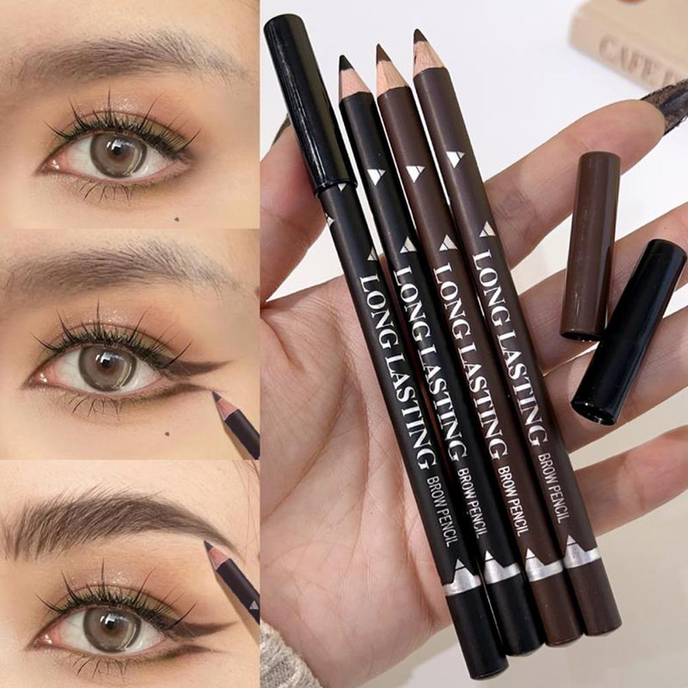 Eyebrow Pomade Pencil - 3-Color Long Lasting Black Brown Eyebrow&Eyeliner