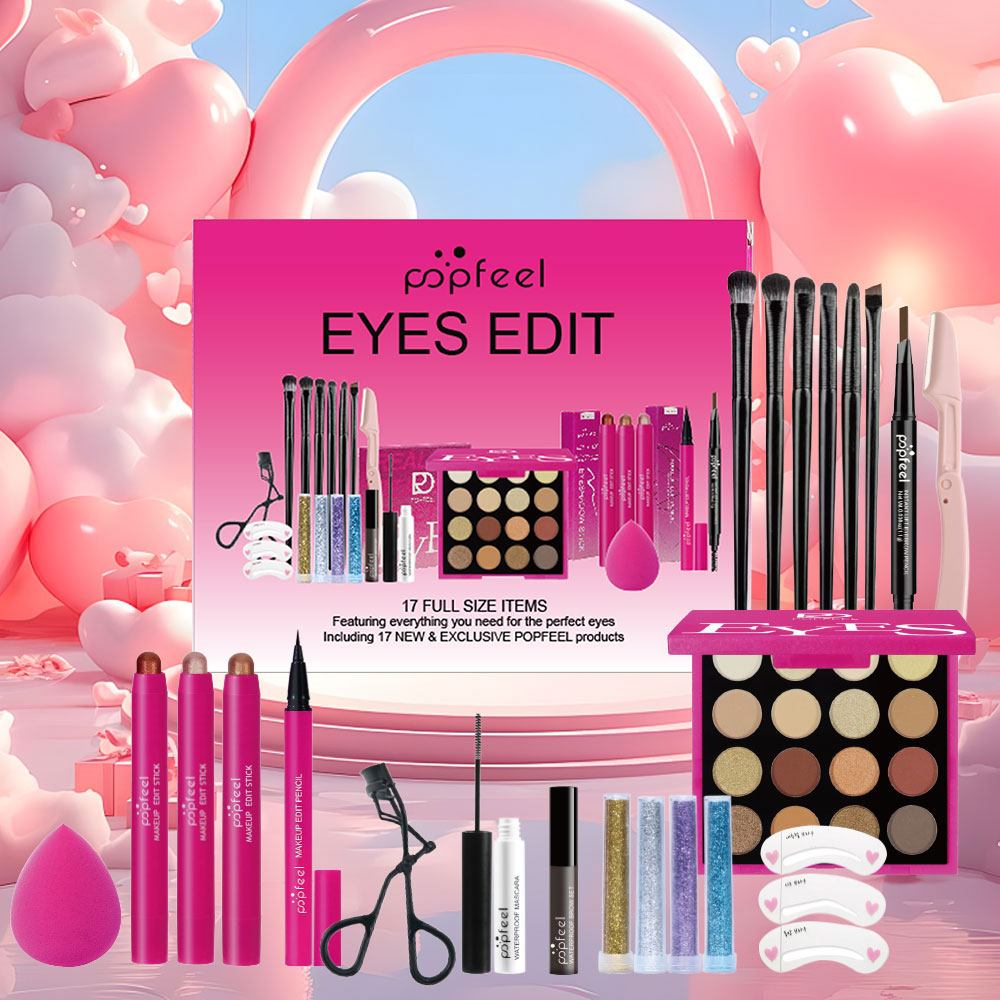 Beauty Book Makeup Kit - POPFEEL 22-Piece Eye Makeup Set: Includes
