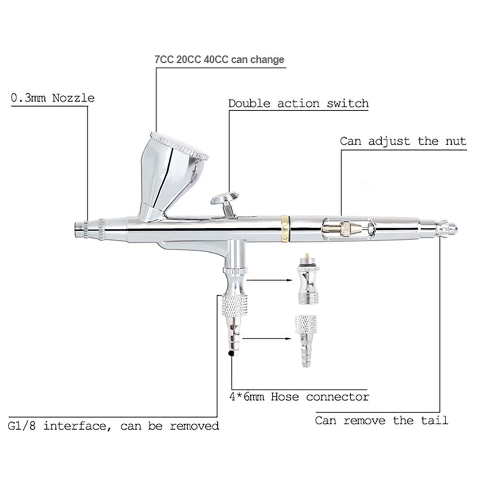Double Single Action Airbrush  - Beauty Makeup Drawing recension och pris