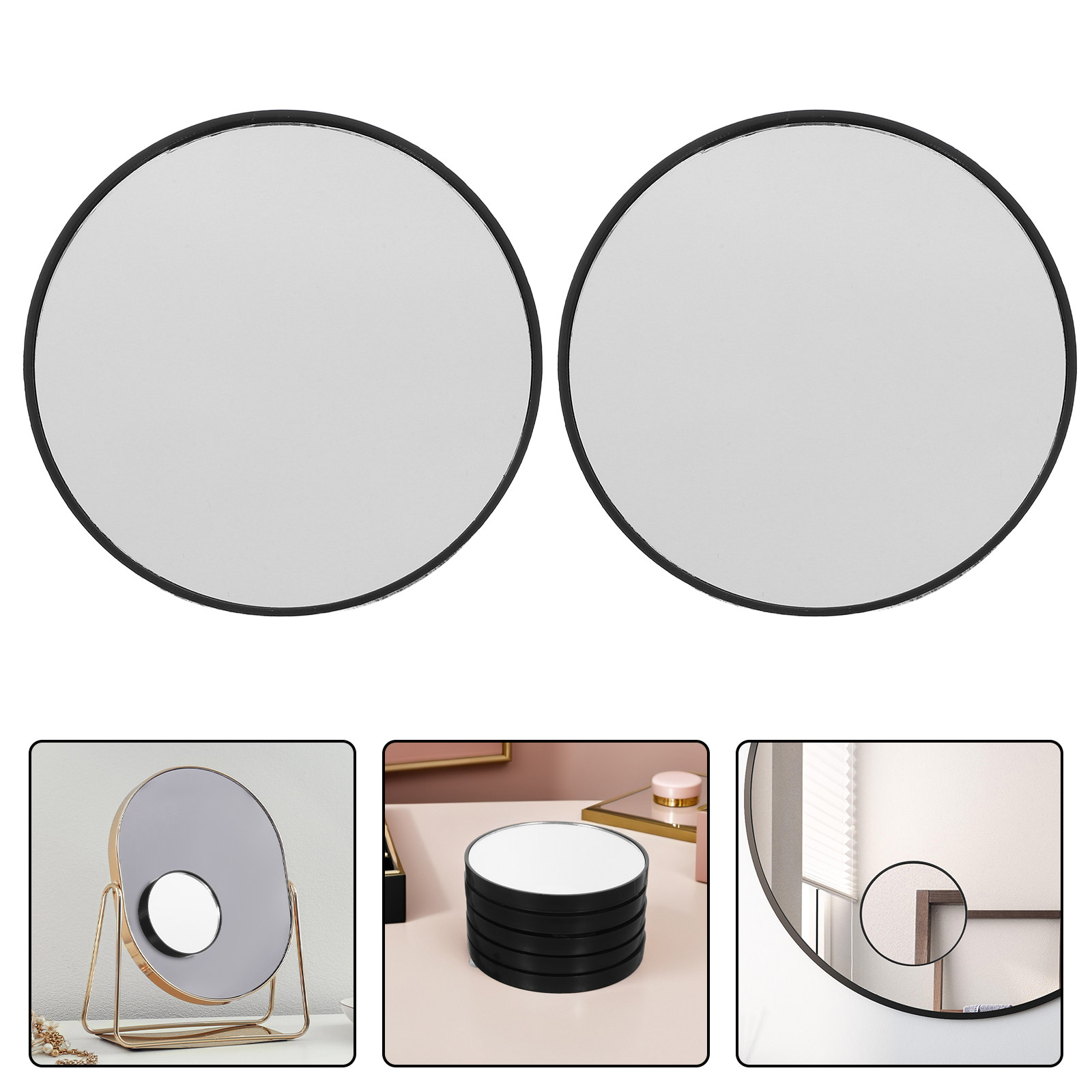 5Pcs Mini Travel Mirror 5X Gla - Beauty Works Makeup recension och pris