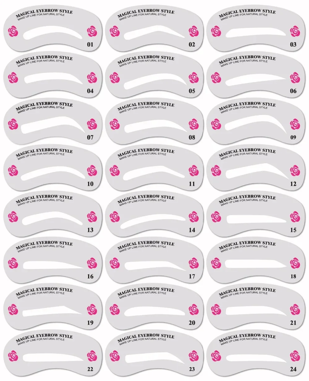3 / 24 Pcs Reusable Eyebrow St - Beauty Makeup Drawing recension och pris