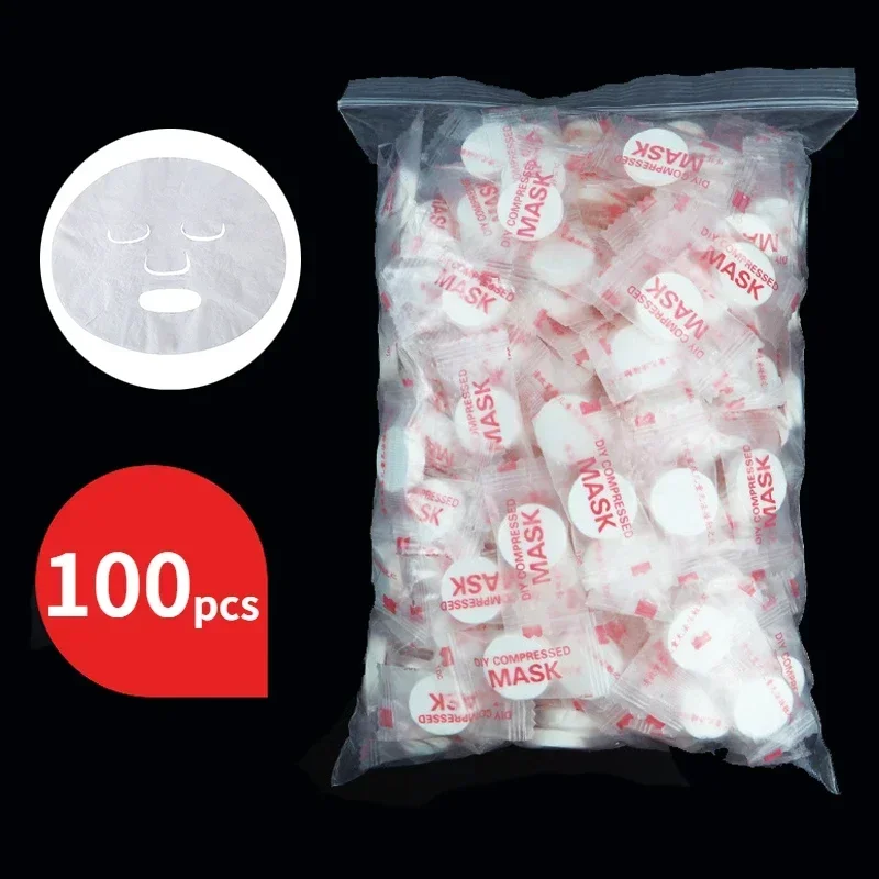 100pcs Disposable Compressed F - Sheet Face Mask Pack recension och pris