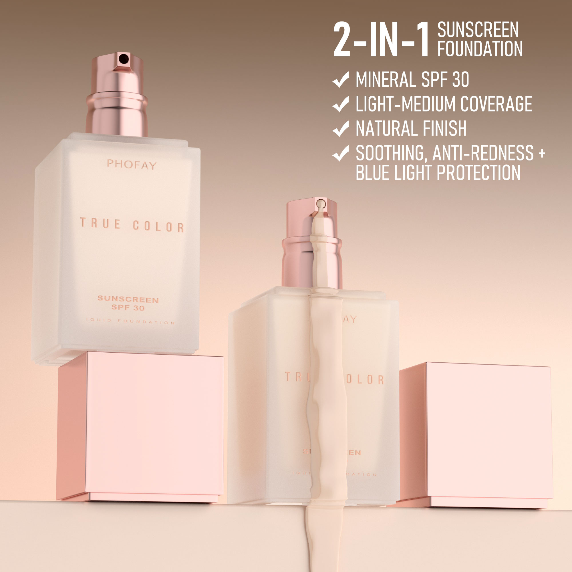 4 In 1 Foundation Long-wearing - Concealer Full Coverage recension och pris