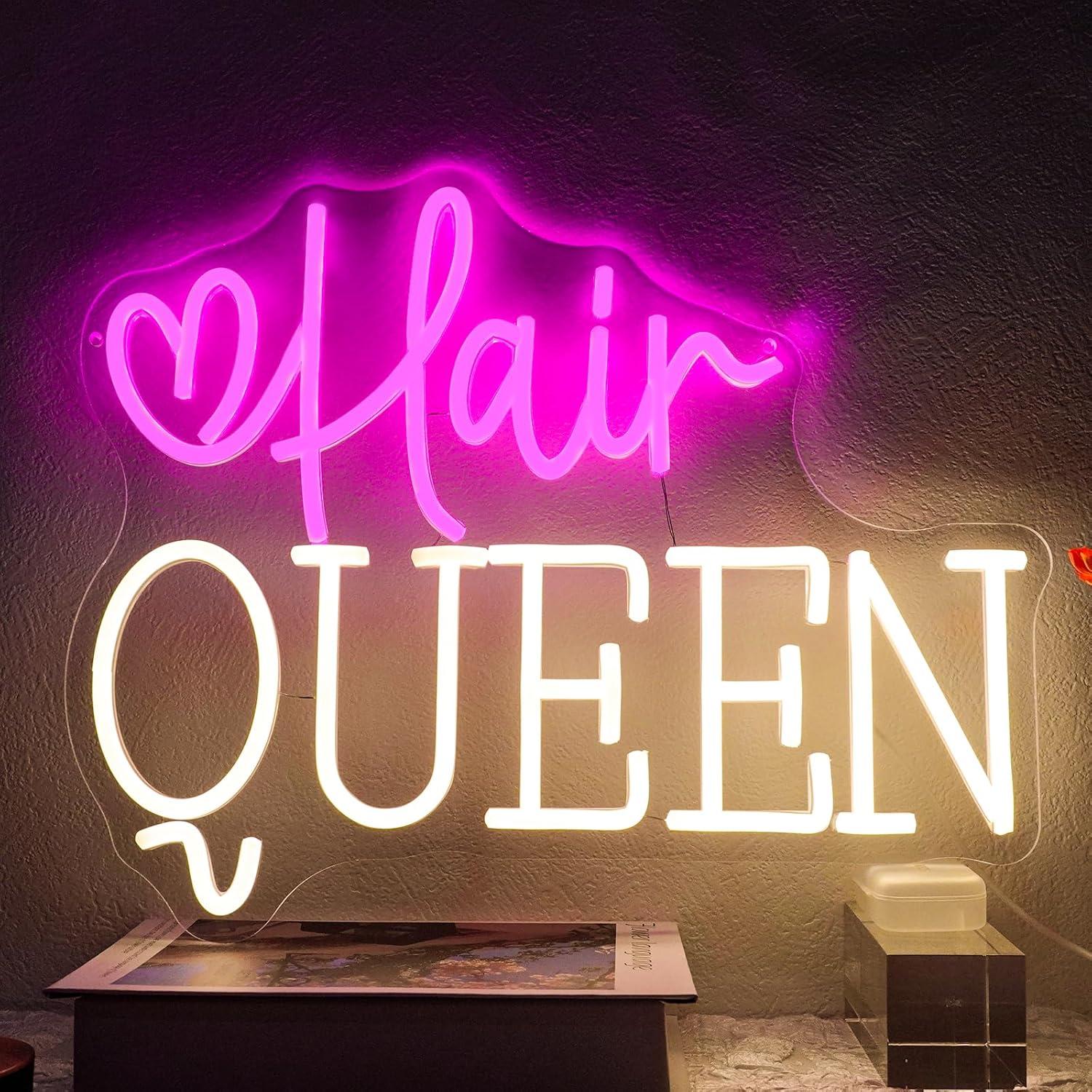 Hair Queen Neon Sign Dimmable  - Beauty Makeup Studio recension och pris