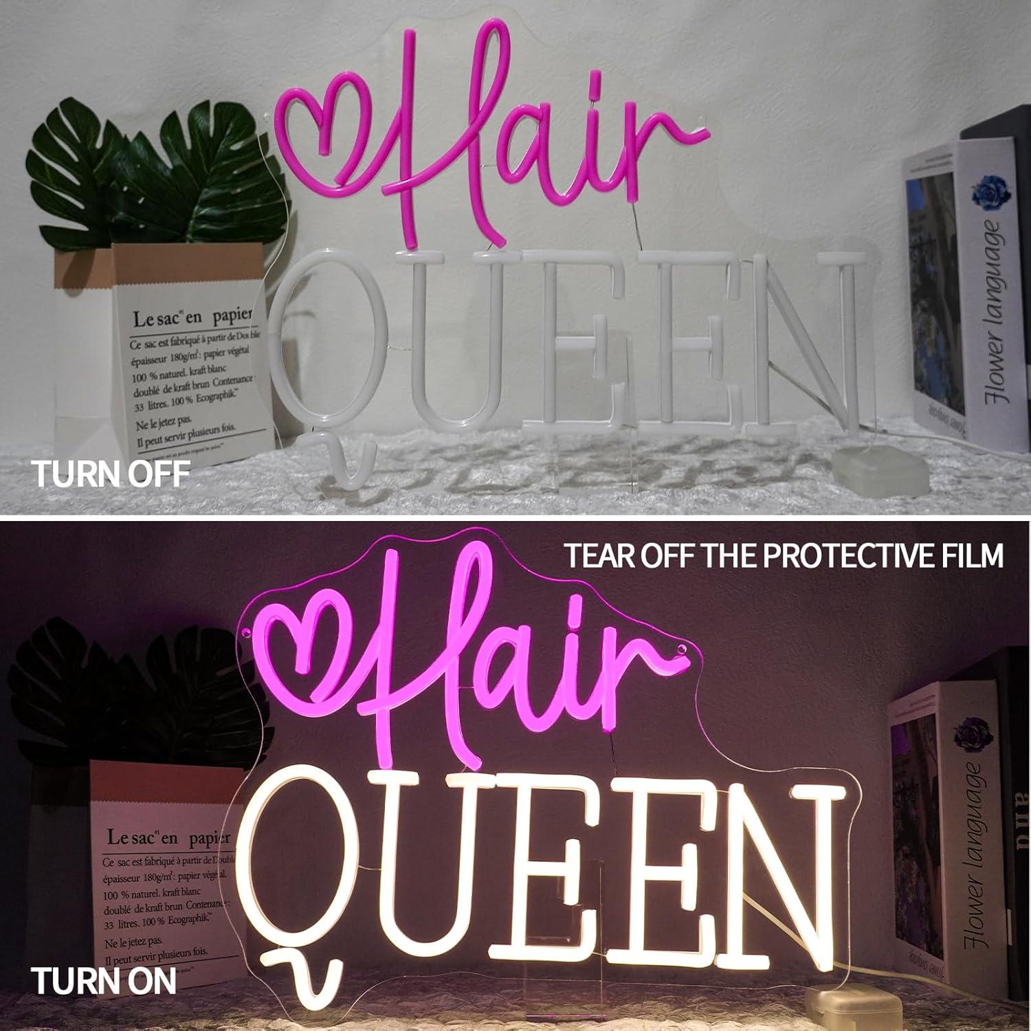 Hair Queen Neon Sign Dimmable  - Beauty Makeup Studio recension och pris