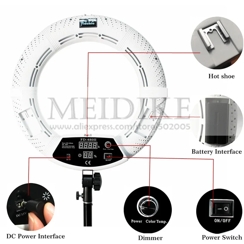 Yidoblo 96W Ring Light FD-480  - Beauty Makeup Studio recension och pris