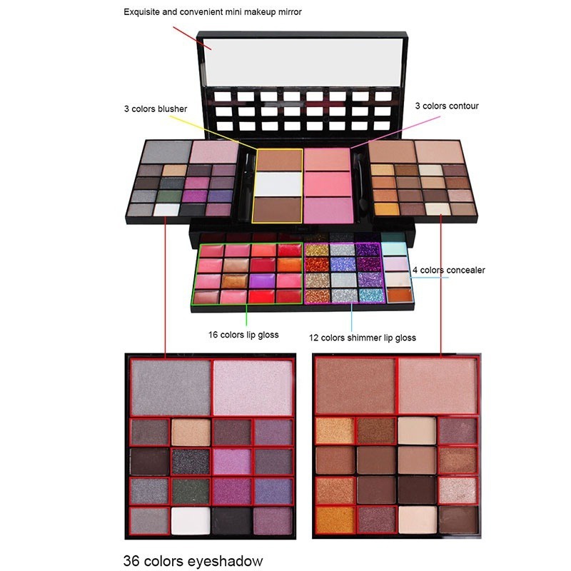 40/74/78 Colors Glitter Eyesha - Beauty Book Makeup Kit recension och pris