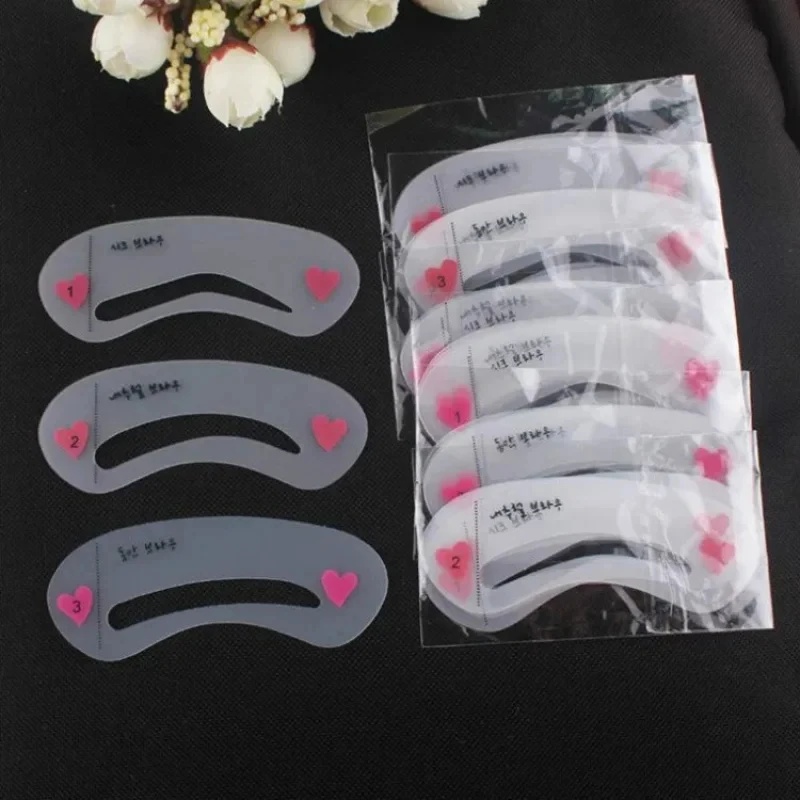 1/2/4/6set Reusable Eyebrow St - Beauty Makeup Drawing recension och pris