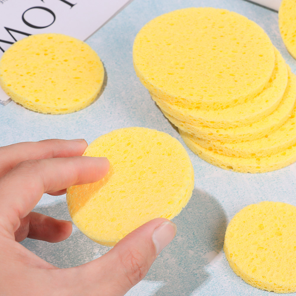 10pcs 6-9cm Yellow Face Round  - Beauty Makeup Face recension och pris